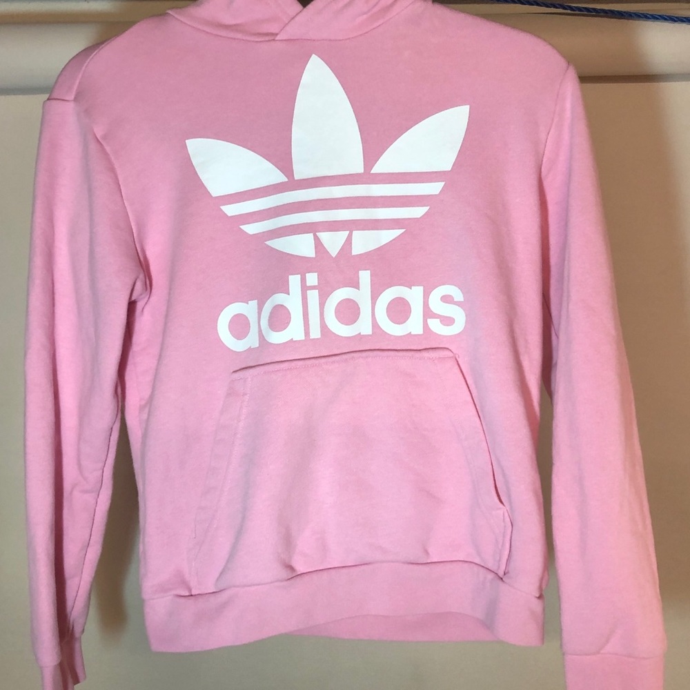 ADIDAS ORIGINAL LIGHT PINK  TREFOIL LOGO HOODIE